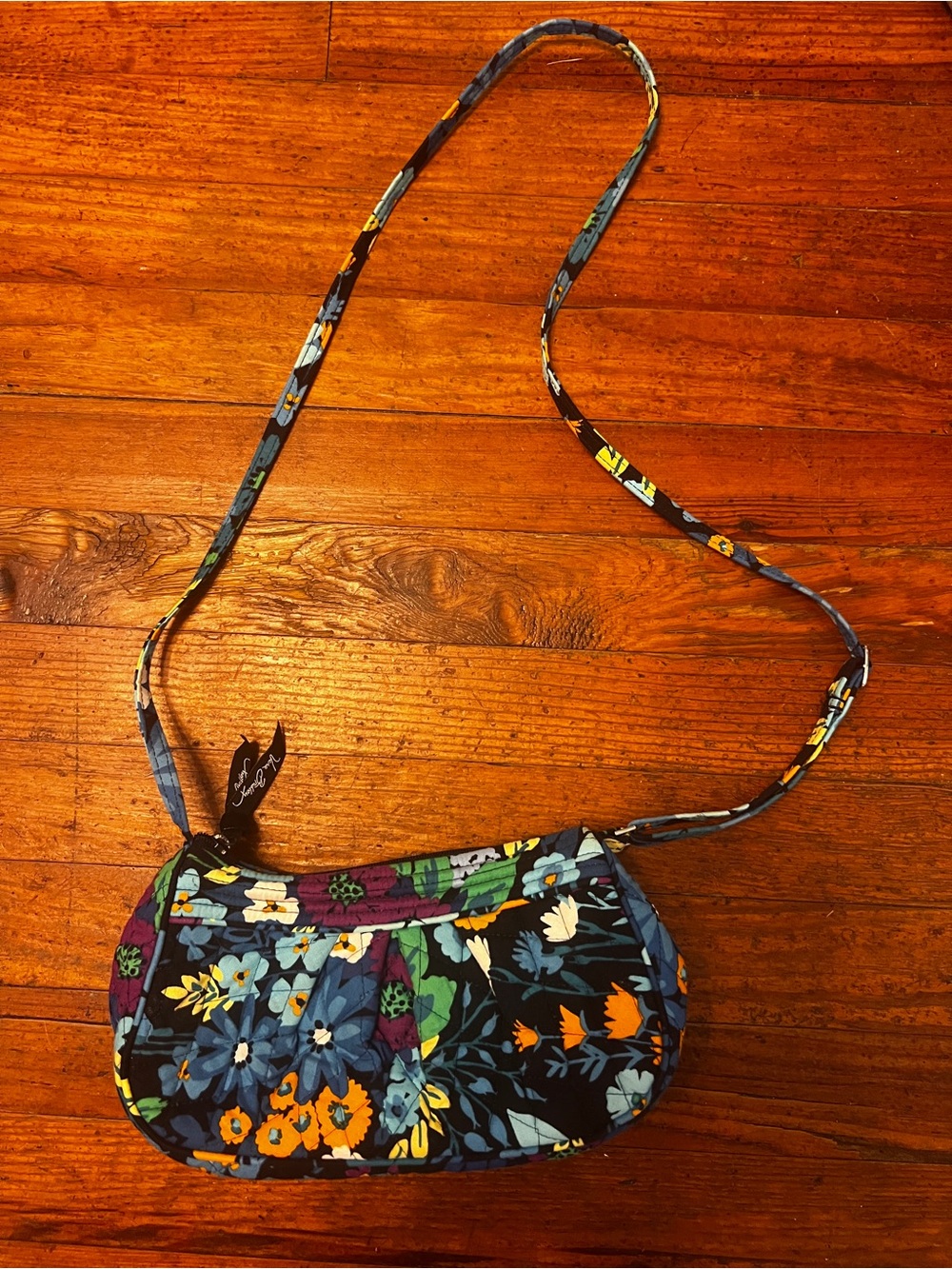 Vera Bradley Navy Multi Floral Quilted Crossbody